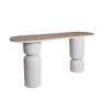 ESTHETI home Konsola Metalliki/MDF Lefki/Fusiki 150x45x77cm 810-00091